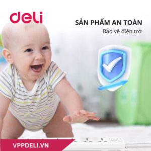 Ổ cắm điện deli 6 ổ dài